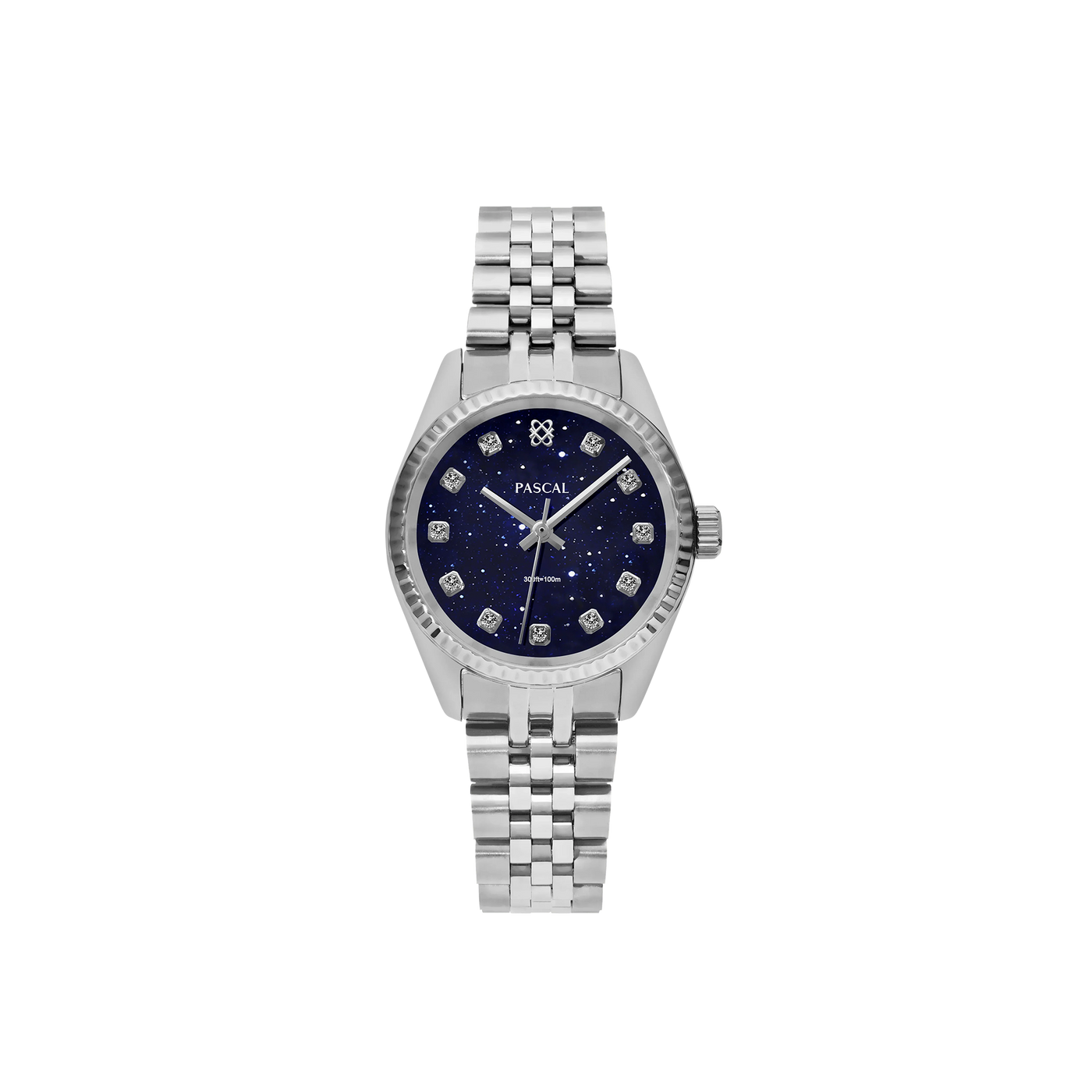 Timeless Classic Diamond Wacth in Navy Blue - PASCAL#dial-size_31-mm