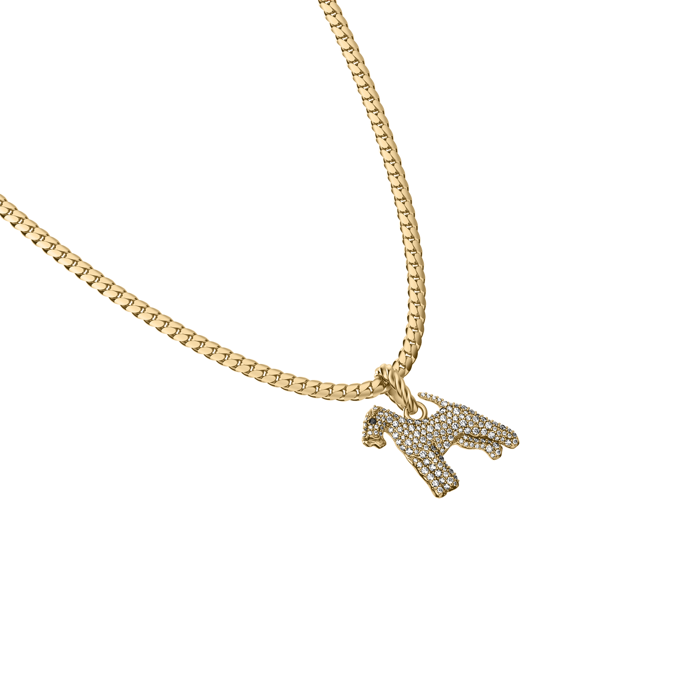 'Airedale Terrier' Pavé Diamond Pendant