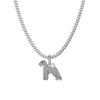 'Airedale Terrier' Pavé Diamond Pendant