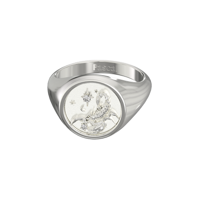 Scorpio Small Signet Ring