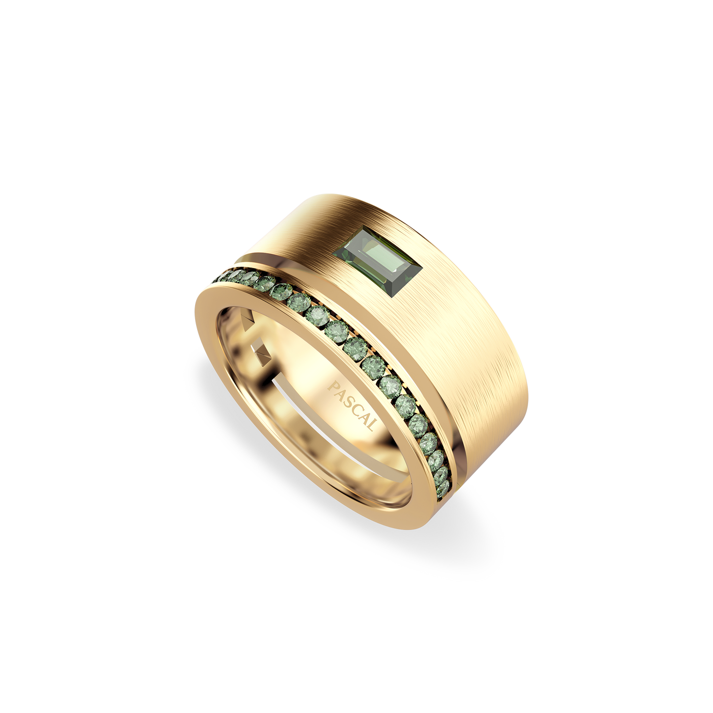 Timeless Gemstone Wide Band Ring