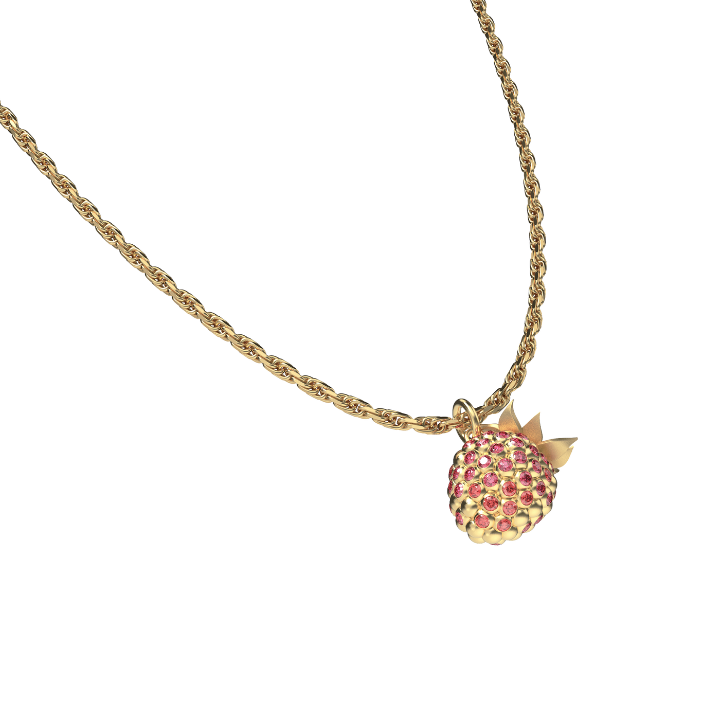 'Natural Wonder' Raspberry Fancy Diamond Charm