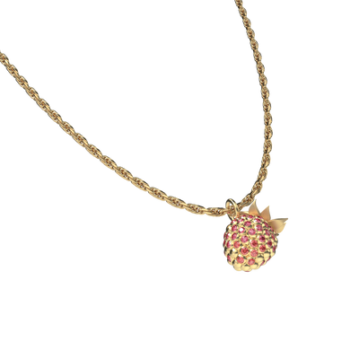 'Natural Wonder' Raspberry Fancy Diamond Charm