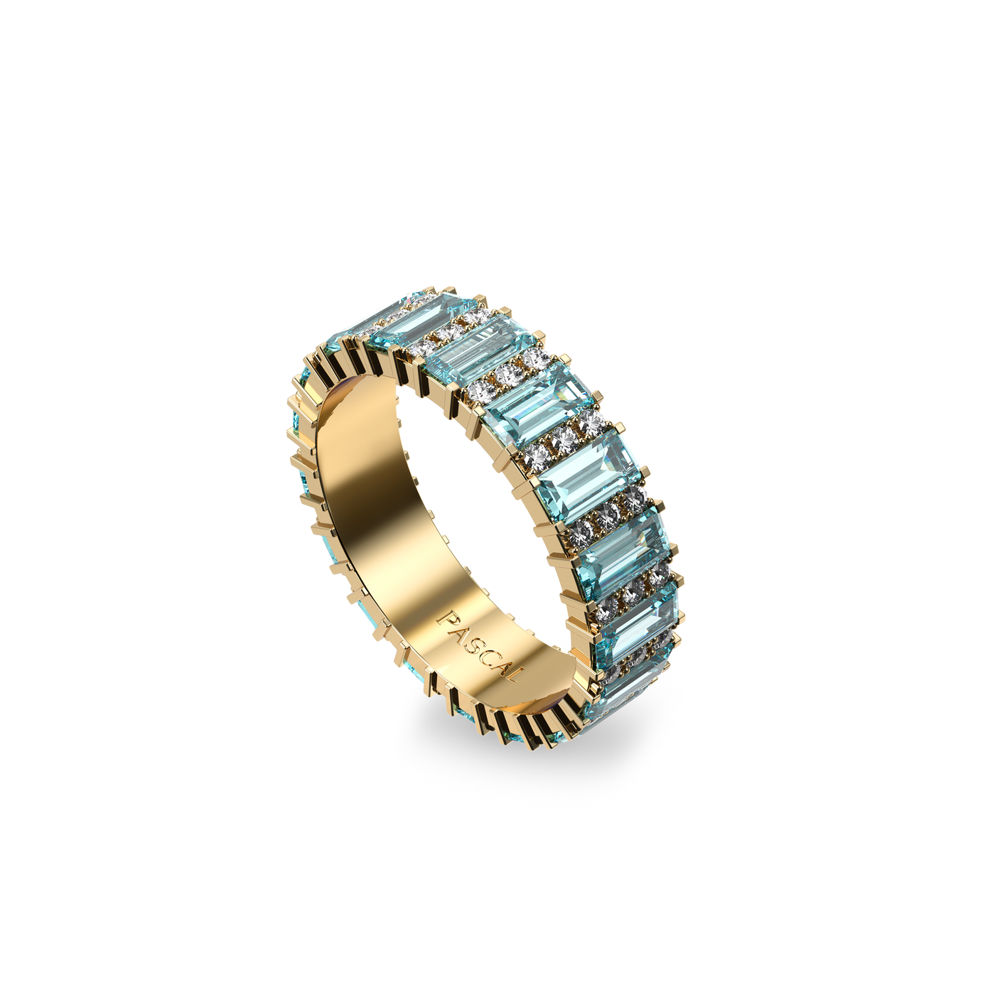 Coastal Oasis Gemstone Eternity Diamond Ring