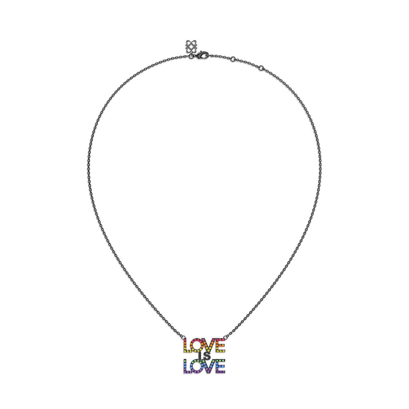 'Pride' LOVE IS LOVE Gemstone Necklace