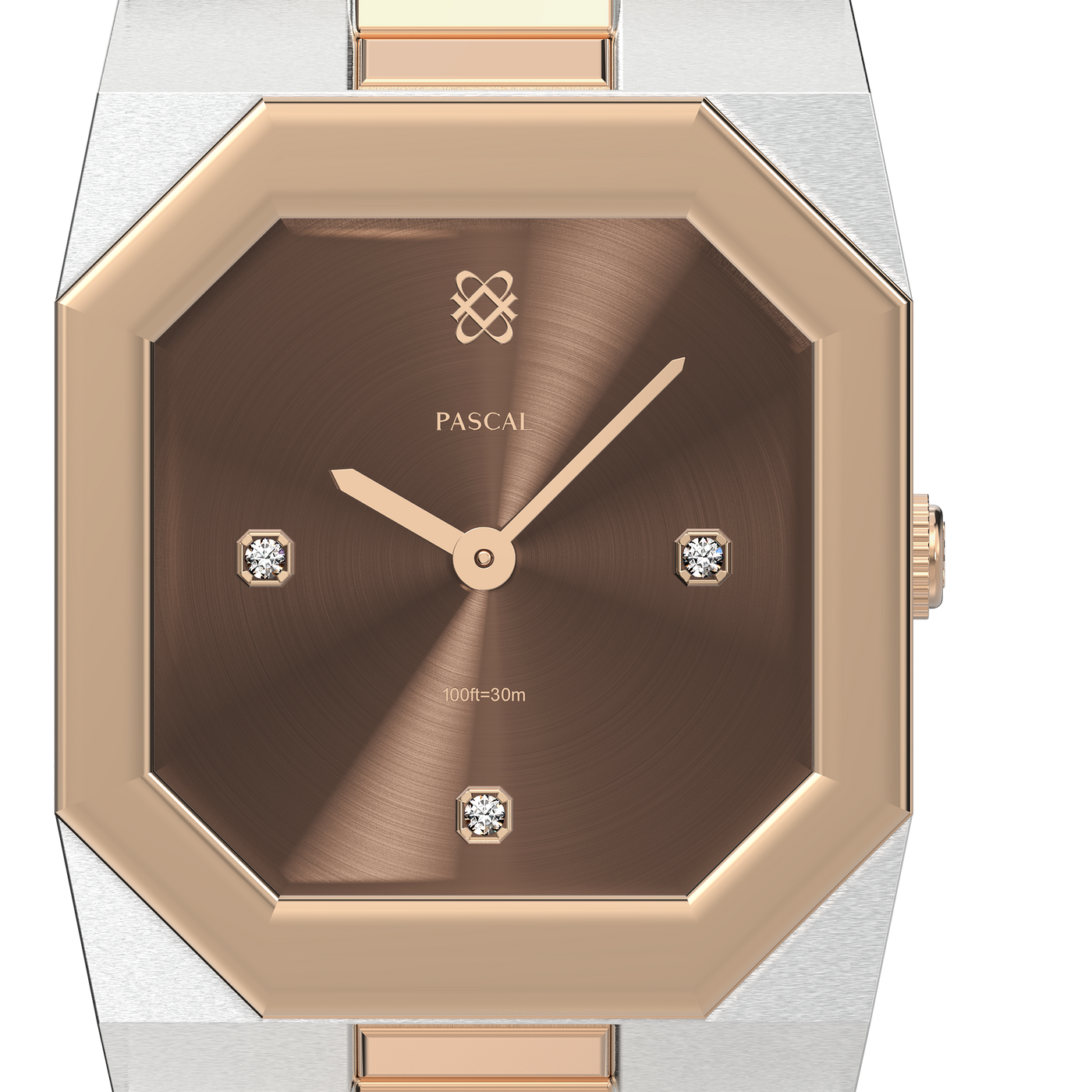 Reloj de diamante clásico octagonal