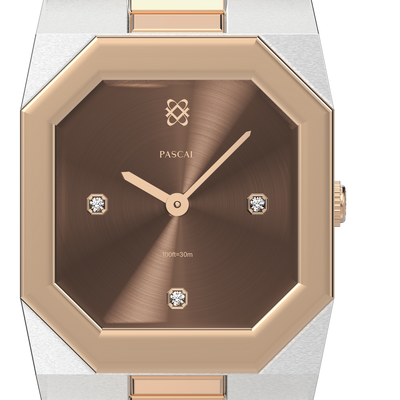 Reloj de diamante clásico octagonal