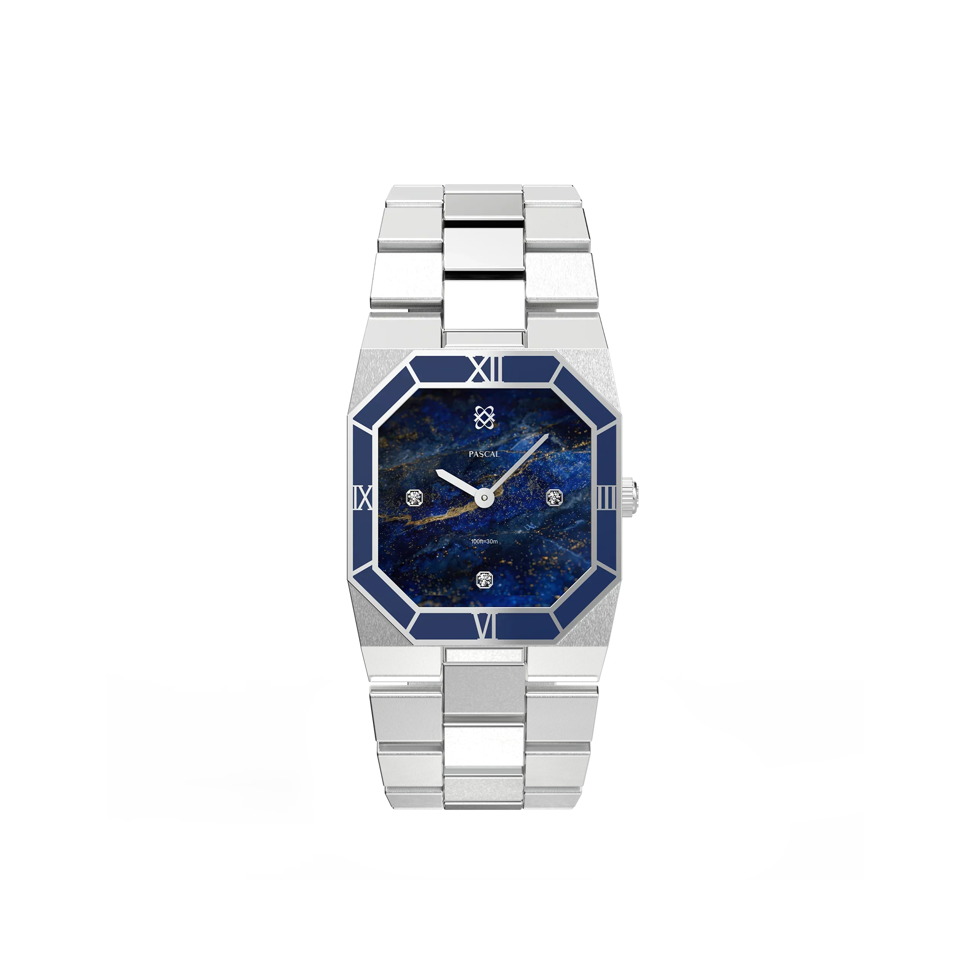 Octagonal Enamel Diamond Watch in Galactic Quest - PASCAL