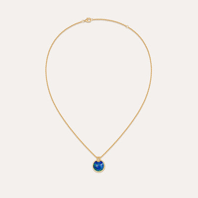 ‘Universe’ Enamel Diamond Necklace, Round