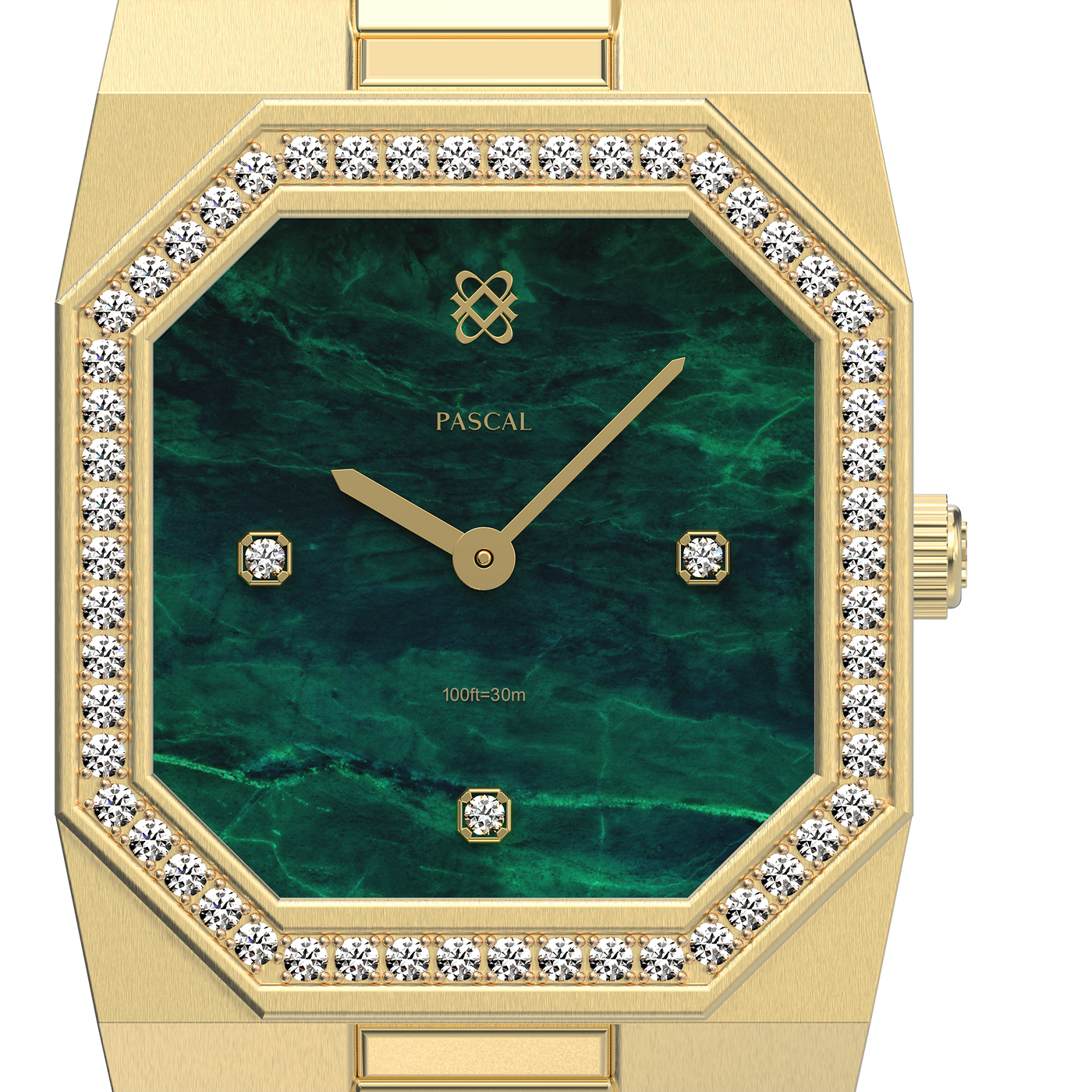 Octagonal Diamond Couple Watches