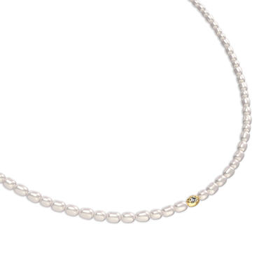 Millet Treasure Pearl Diamond Clavicle Necklace