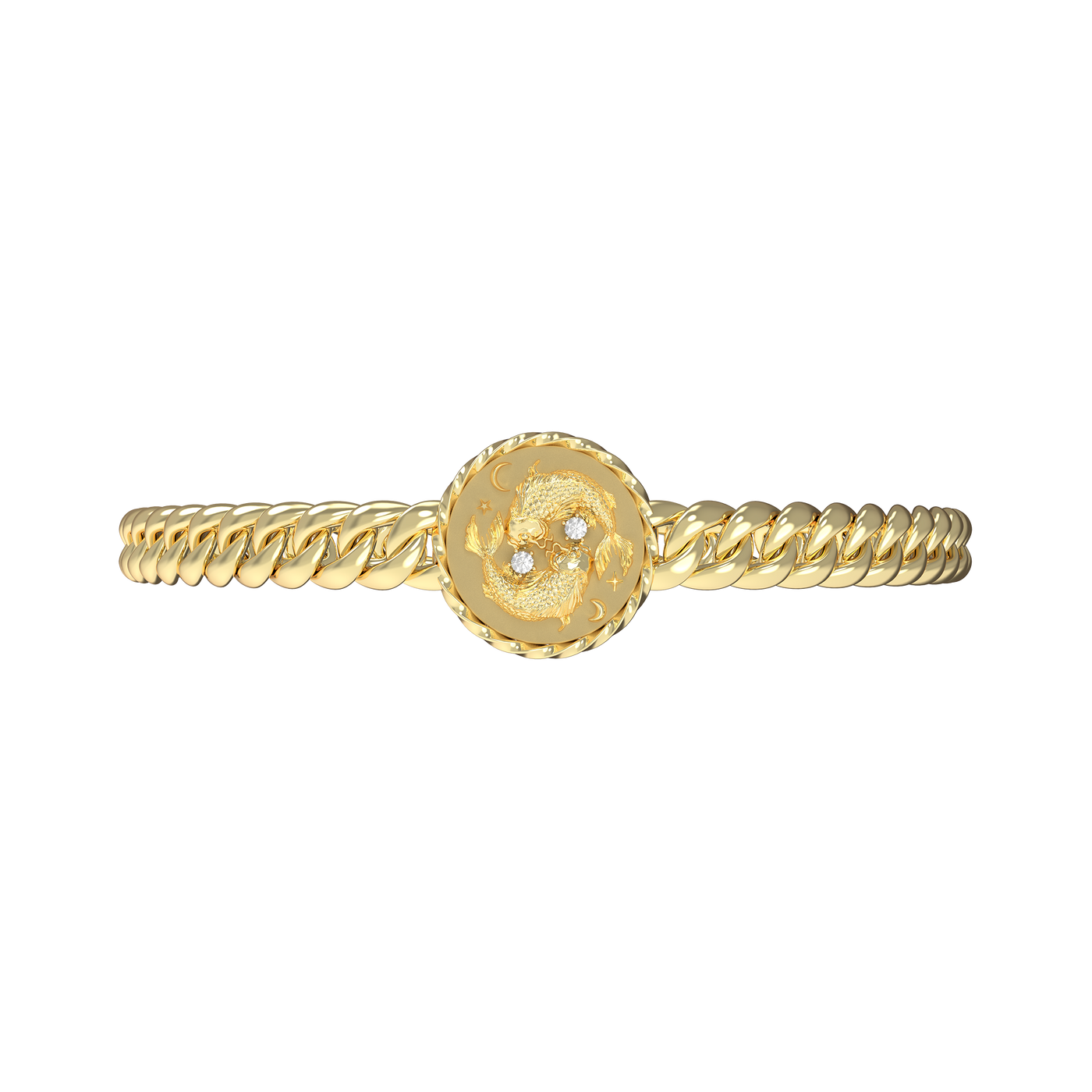 Pisces Amulet Cuban Bracelet