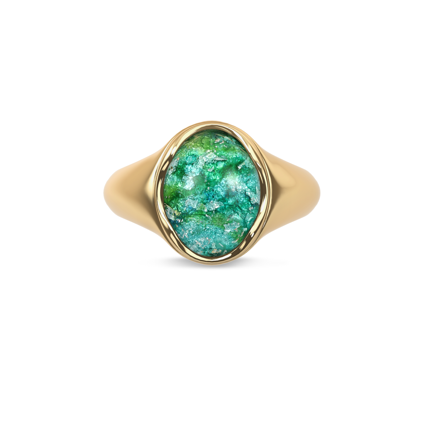 'Universe' Enamel Lava Ring, Oval