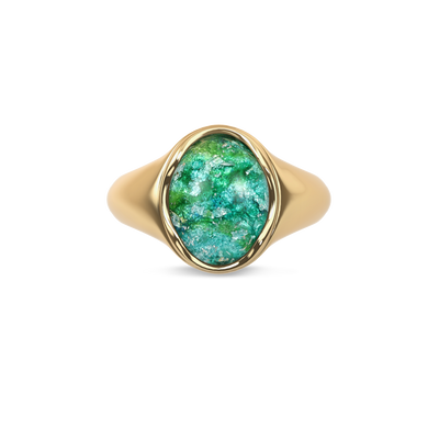 'Universe' Enamel Lava Ring, Oval