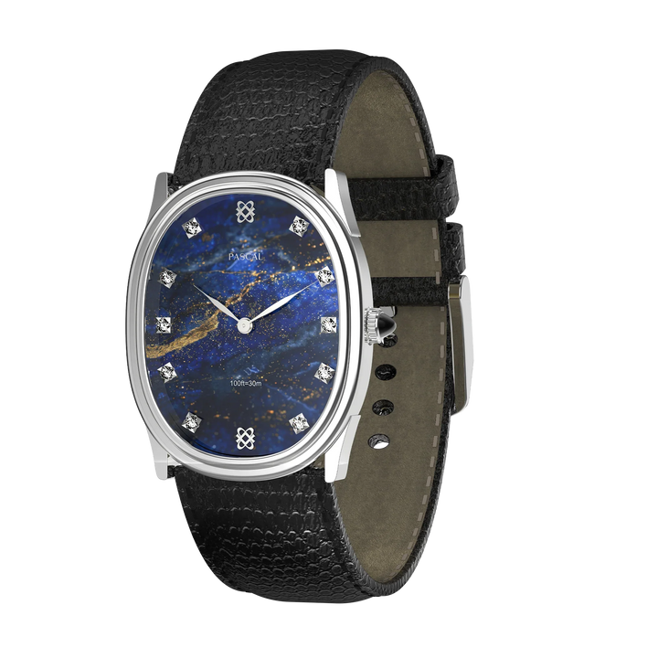 Oval Orbit Diamond Watch (27.5mm x 34mm) - Azure Frost | PASCAL