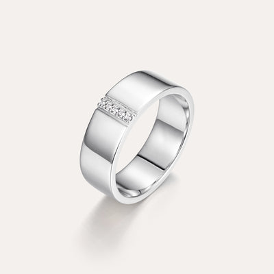 Pave Linear Diamond Ring