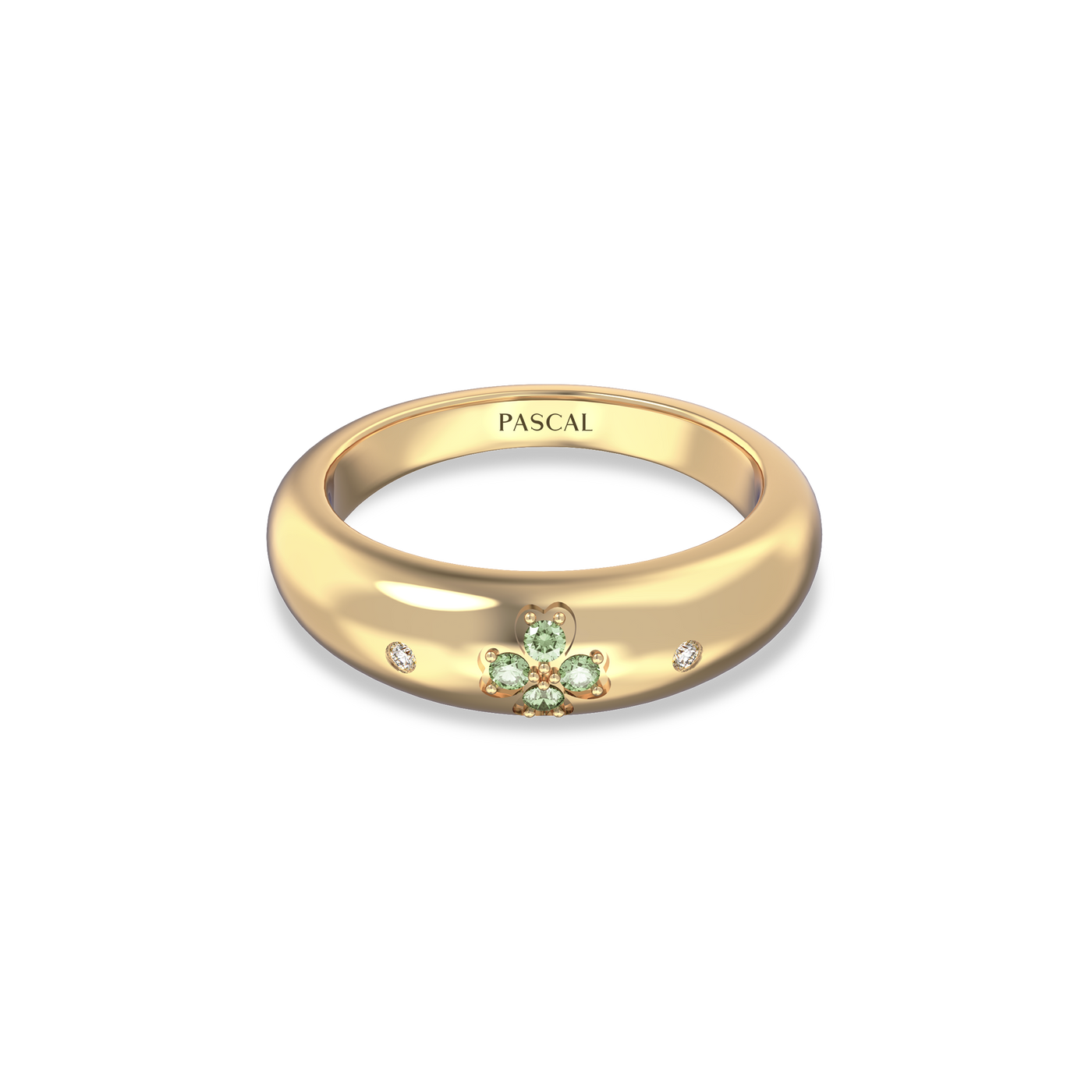 'Lucky Clover' Fancy Diamond Dome Ring