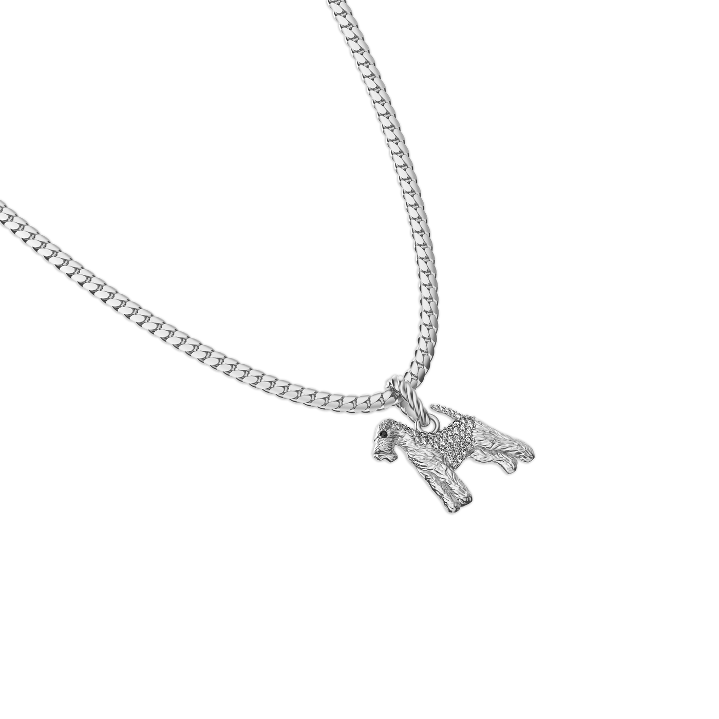 'Airedale Terrier' Diamond Pendant