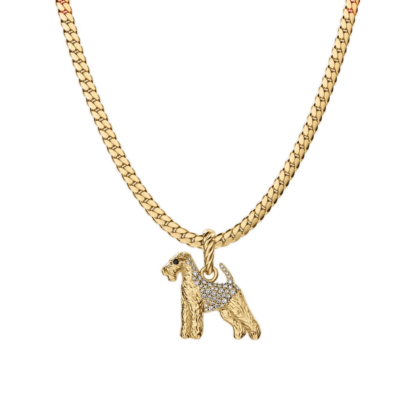 'Airedale Terrier' Diamond Pendant