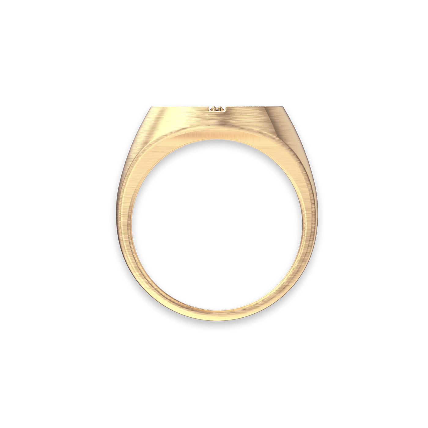 Disc Linear Diamond Signet Ring