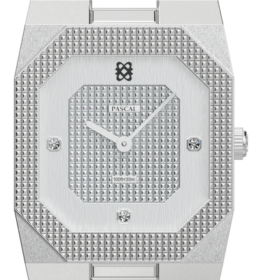 Octagonal Clou de Paris Diamond Watch