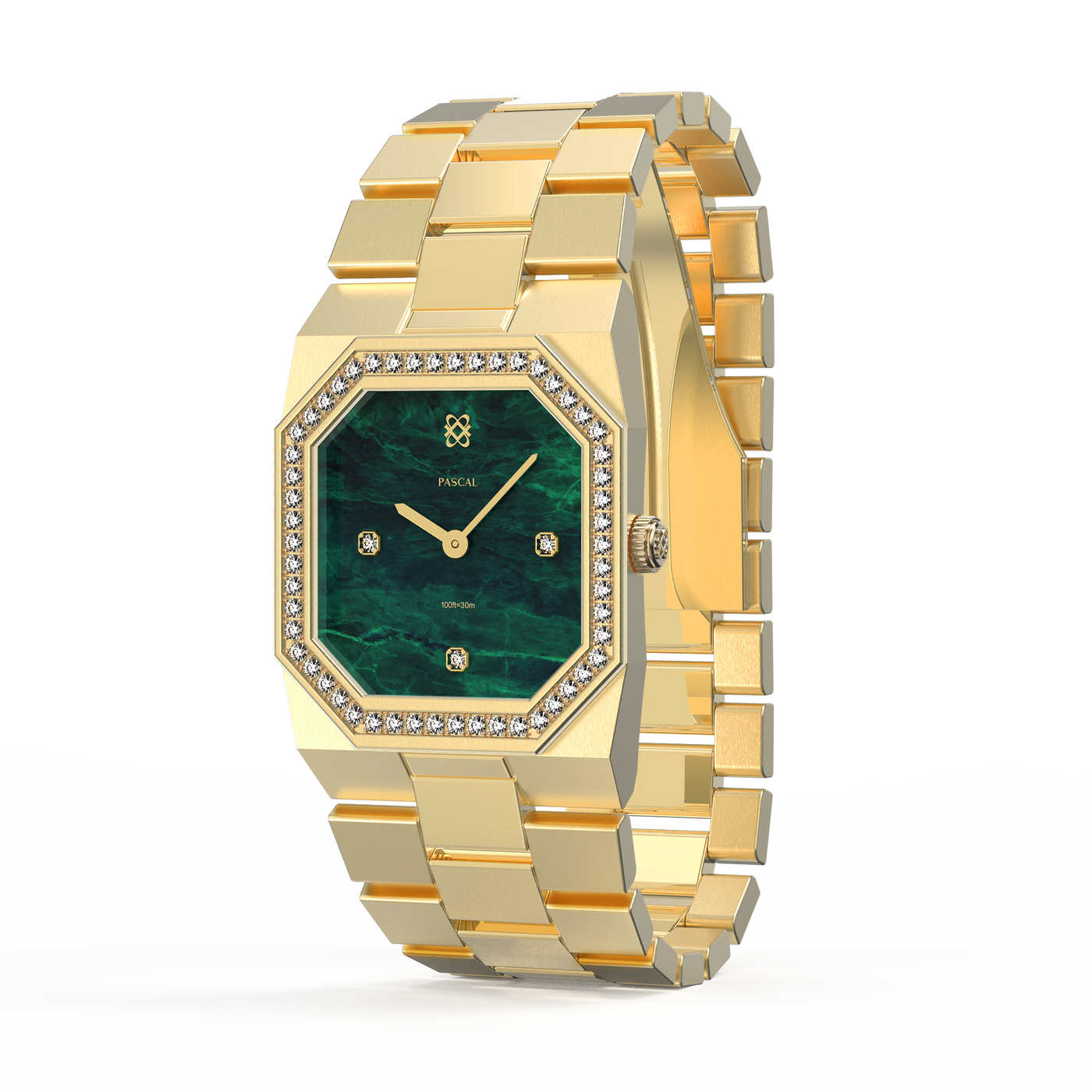 Octagonal Diamond Couple Watches