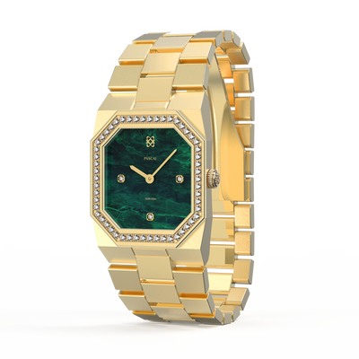 Octagonal Diamond Couple Watches