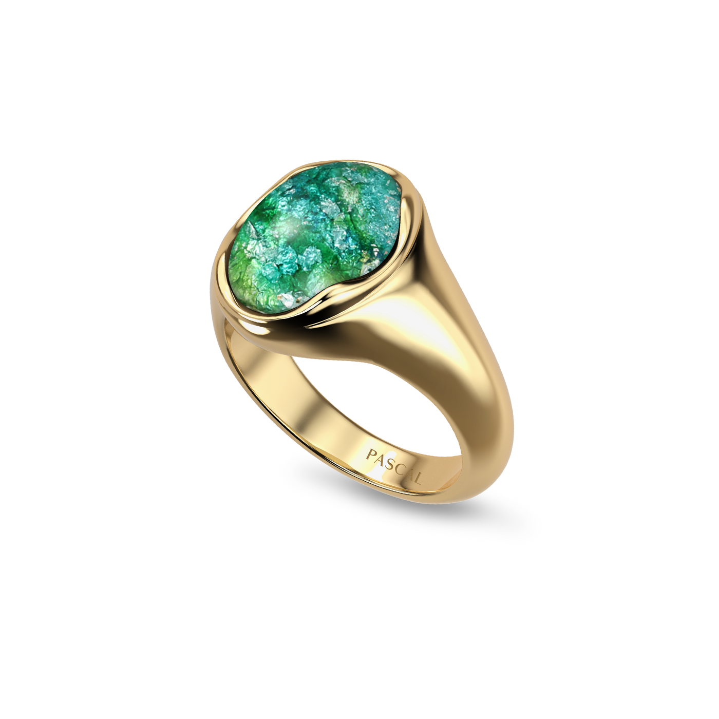 'Universe' Enamel Lava Ring, Oval