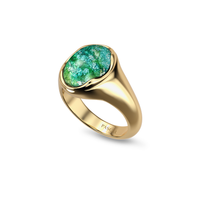 'Universe' Enamel Lava Ring, Oval