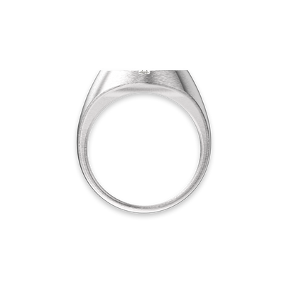 Disc Linear Diamond Signet Ring