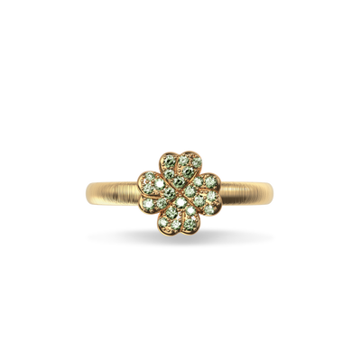 'Lucky Clover' Fancy Diamond Ring, 10mm