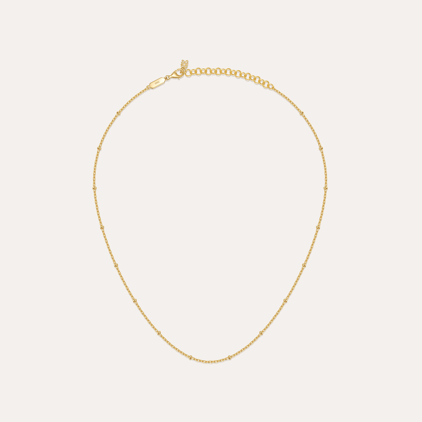 Bead Clavicle Chain, 1.5mm