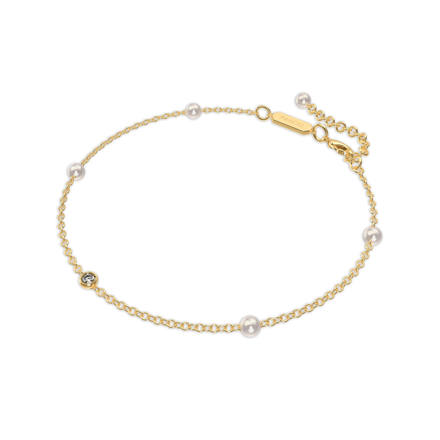 Bracelet diamant perle gypsophile