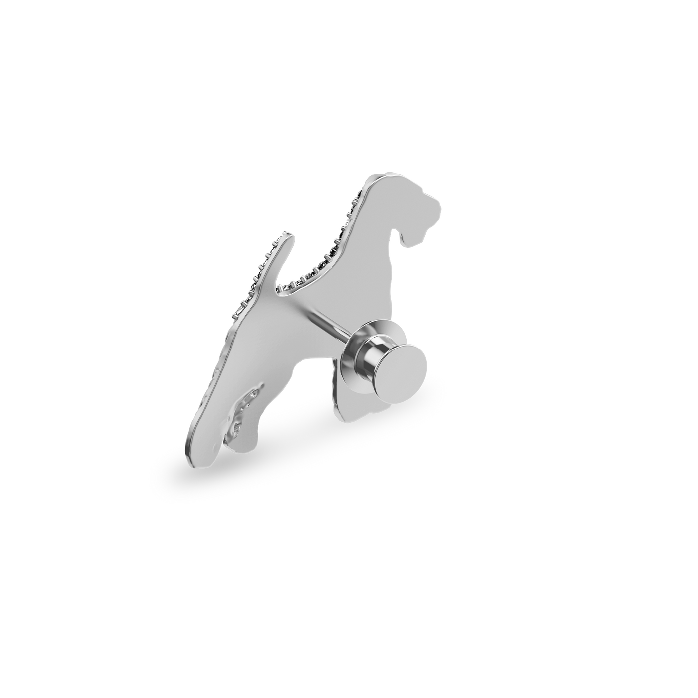 'Airedale Terrier' Profile Diamond Brooch