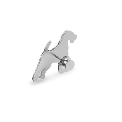 'Airedale Terrier' Profile Diamond Brooch