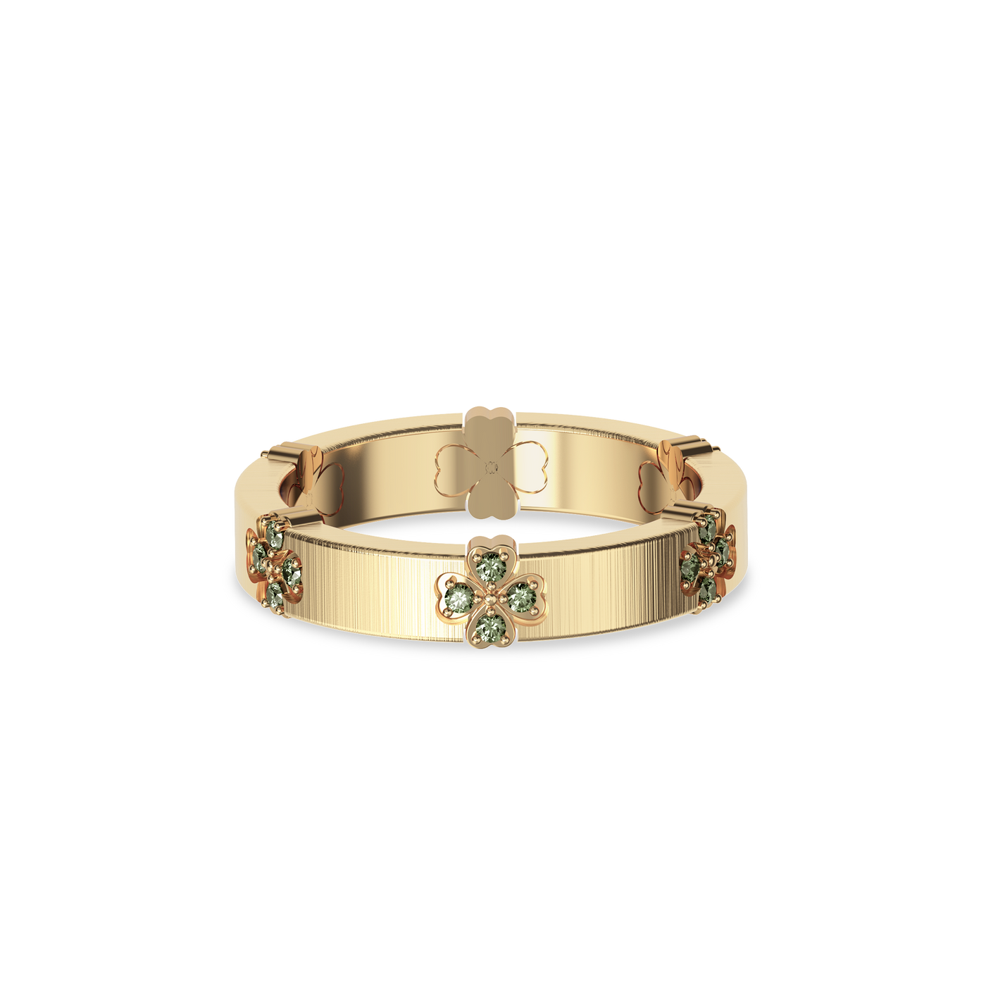 'Lucky Clover' Fancy Diamond Band Ring