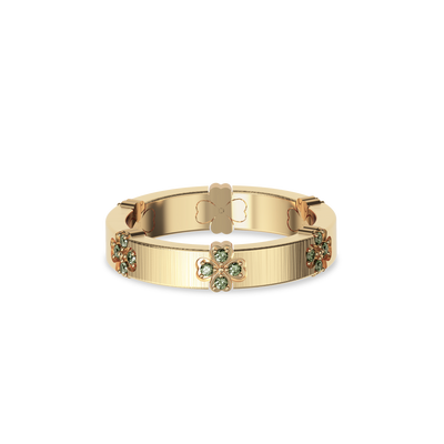 'Lucky Clover' Fancy Diamond Band Ring