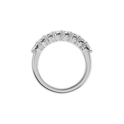 Abgeschrägter Pavé-Diamant-Bandring 