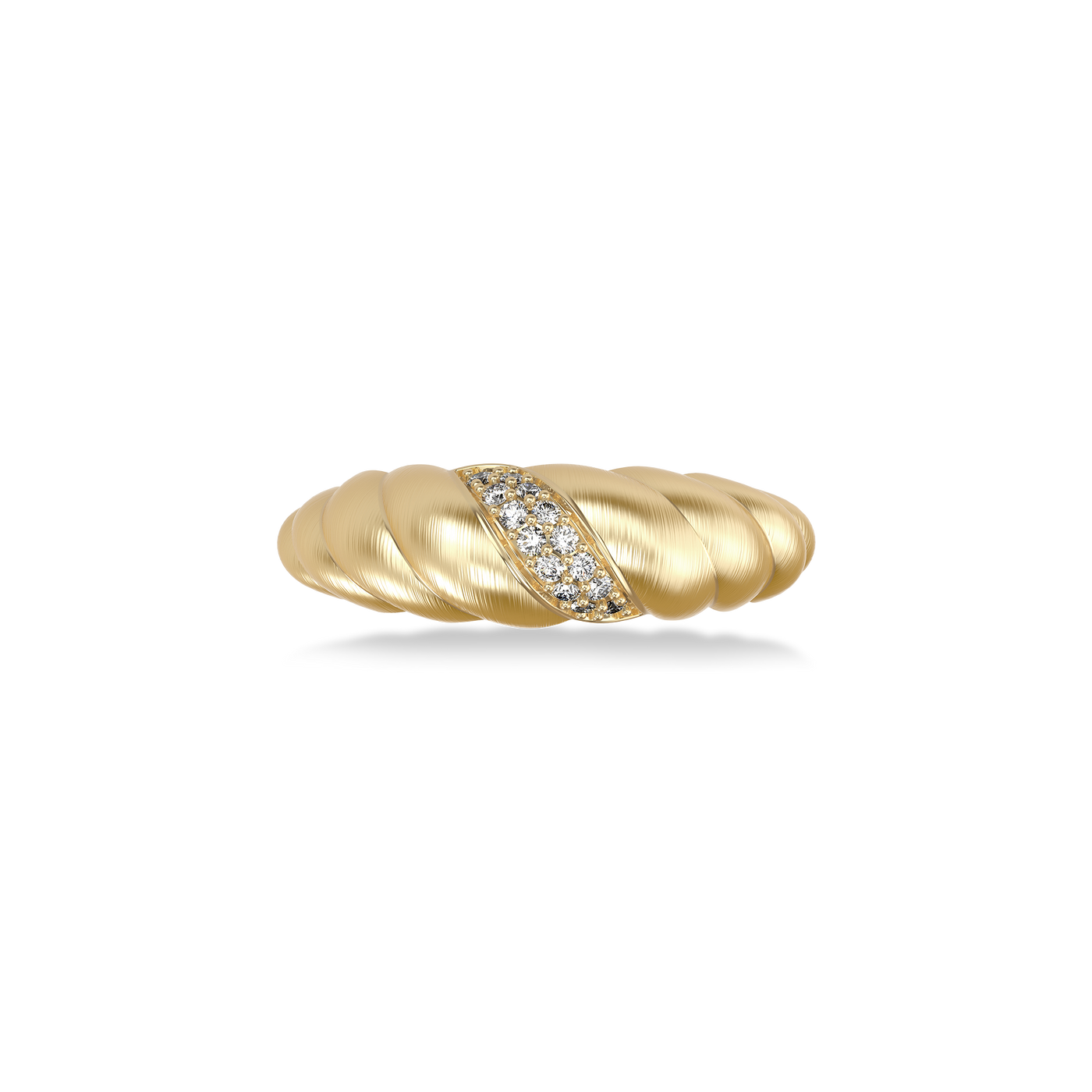 Croissant Diamond Dome Ring