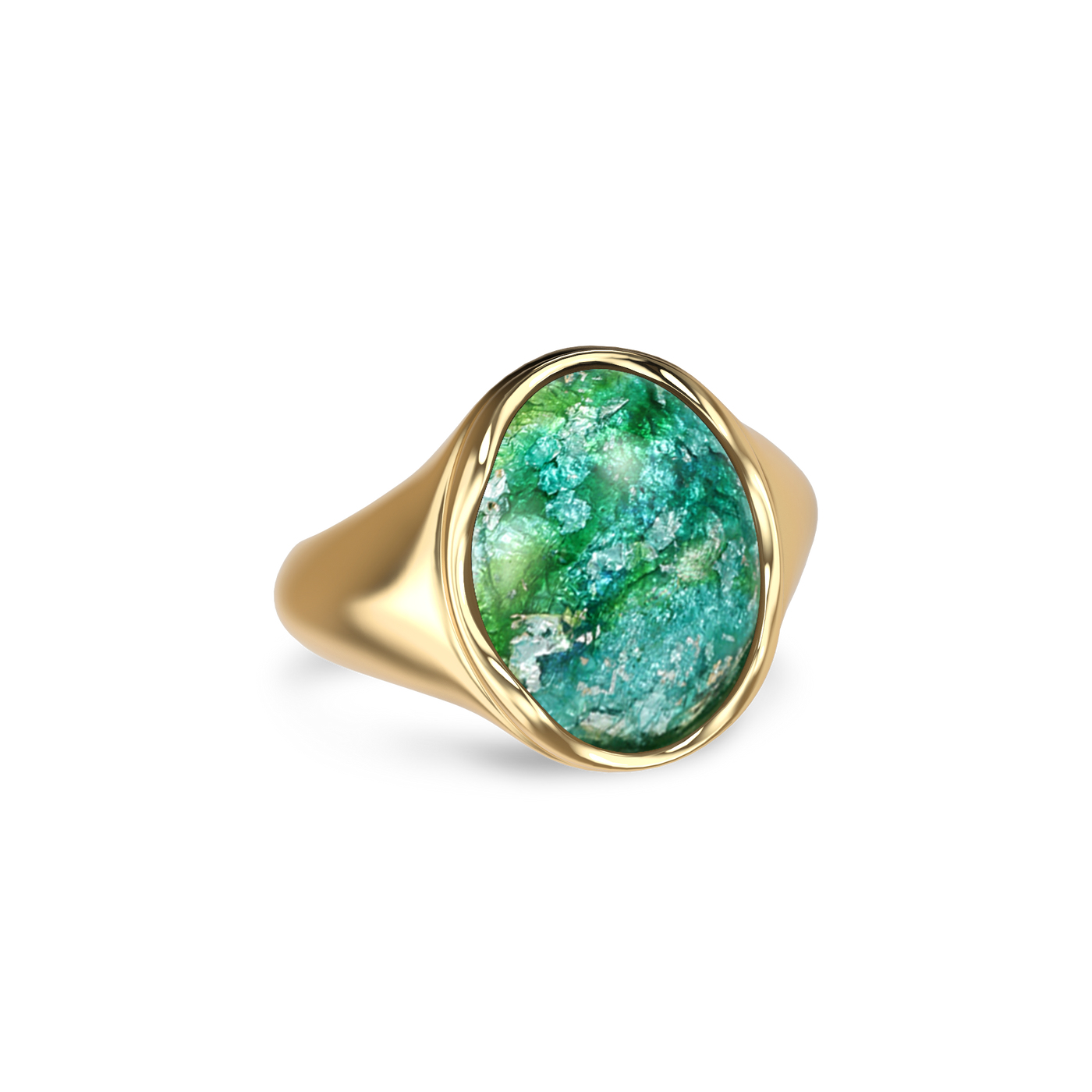 'Universe' Enamel Lava Ring, Oval