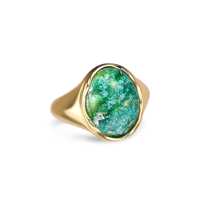 'Universe' Enamel Lava Ring, Oval