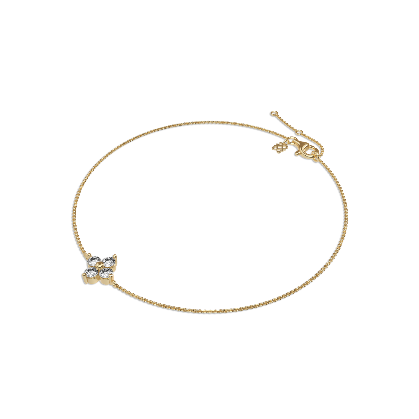 Bracelet tennis classique en diamant, 1,5 mm