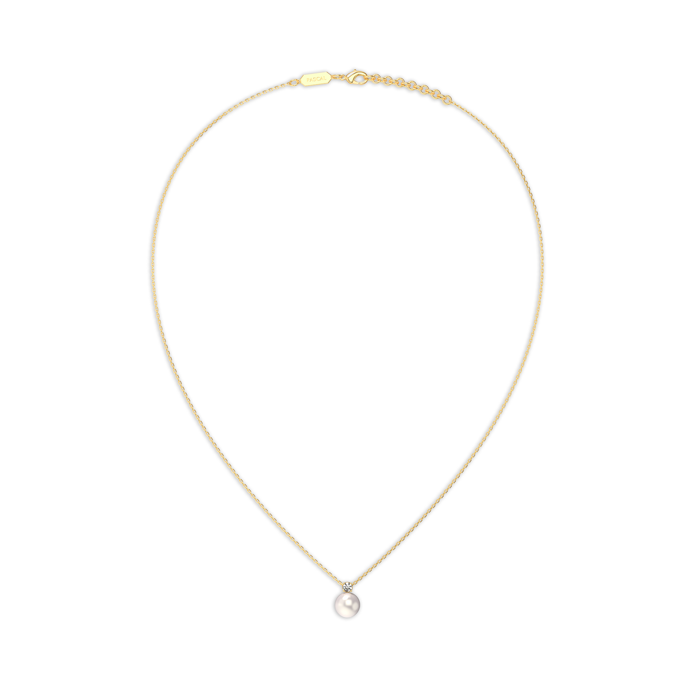Collier de diamants de perles élégant classique 