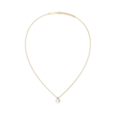 Klassisch elegante Perlen-Diamant-Halskette 