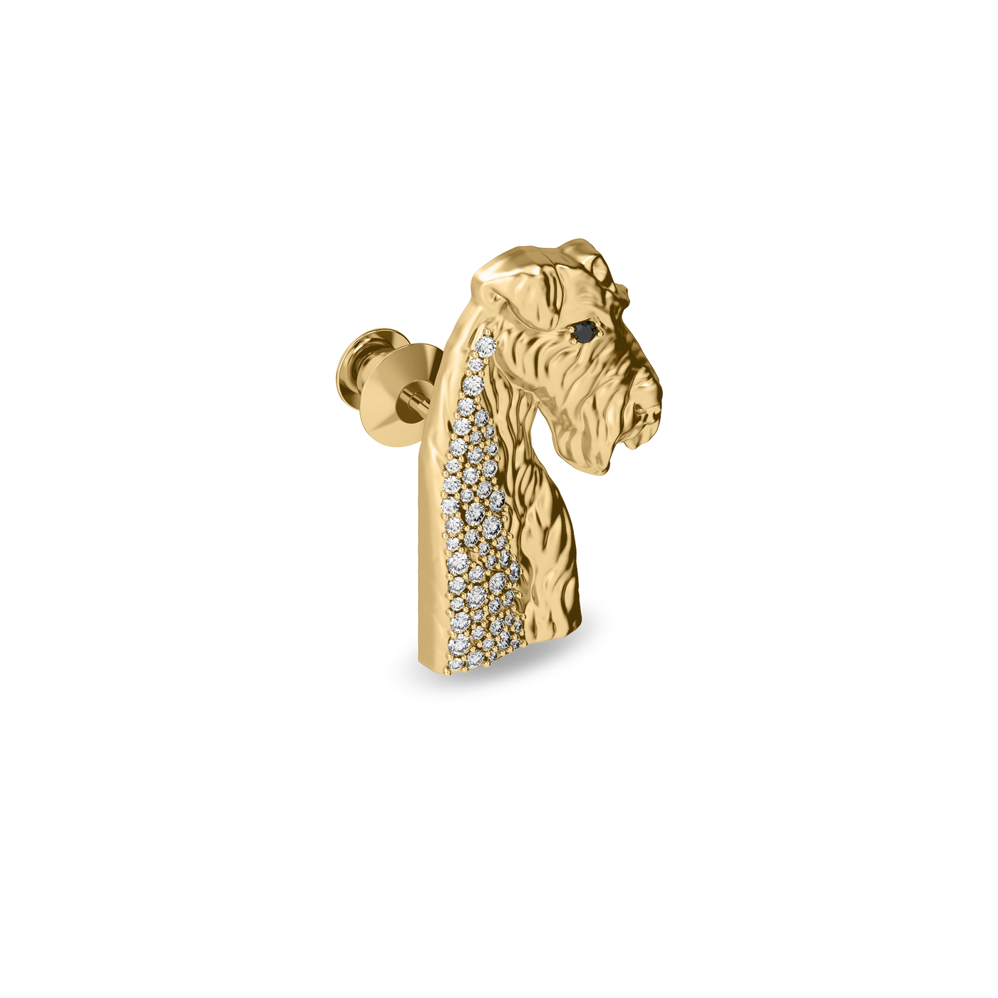 'Airedale Terrier' Bust Diamond Brooch