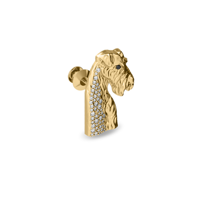 'Airedale Terrier' Bust Diamond Brooch