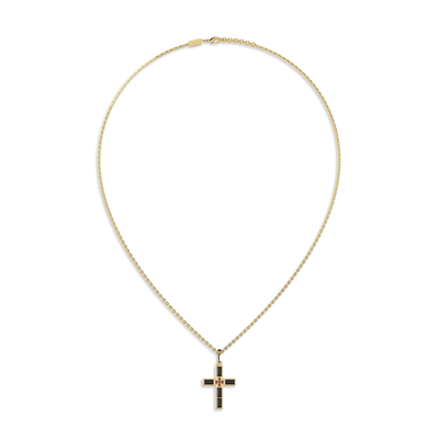 'Halloween' Luminary Gemtones Cross Pendant