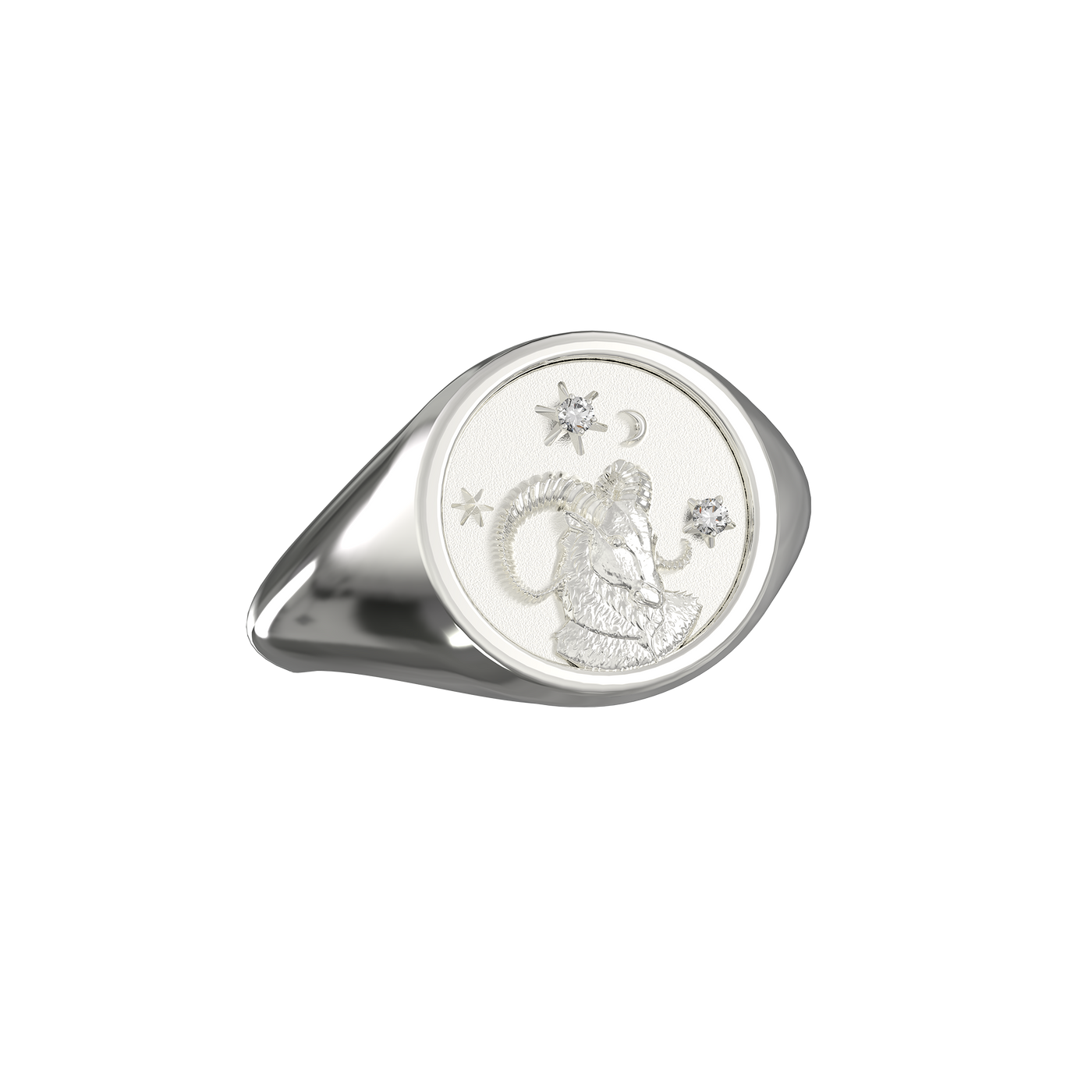 Aries Small Signet Ring