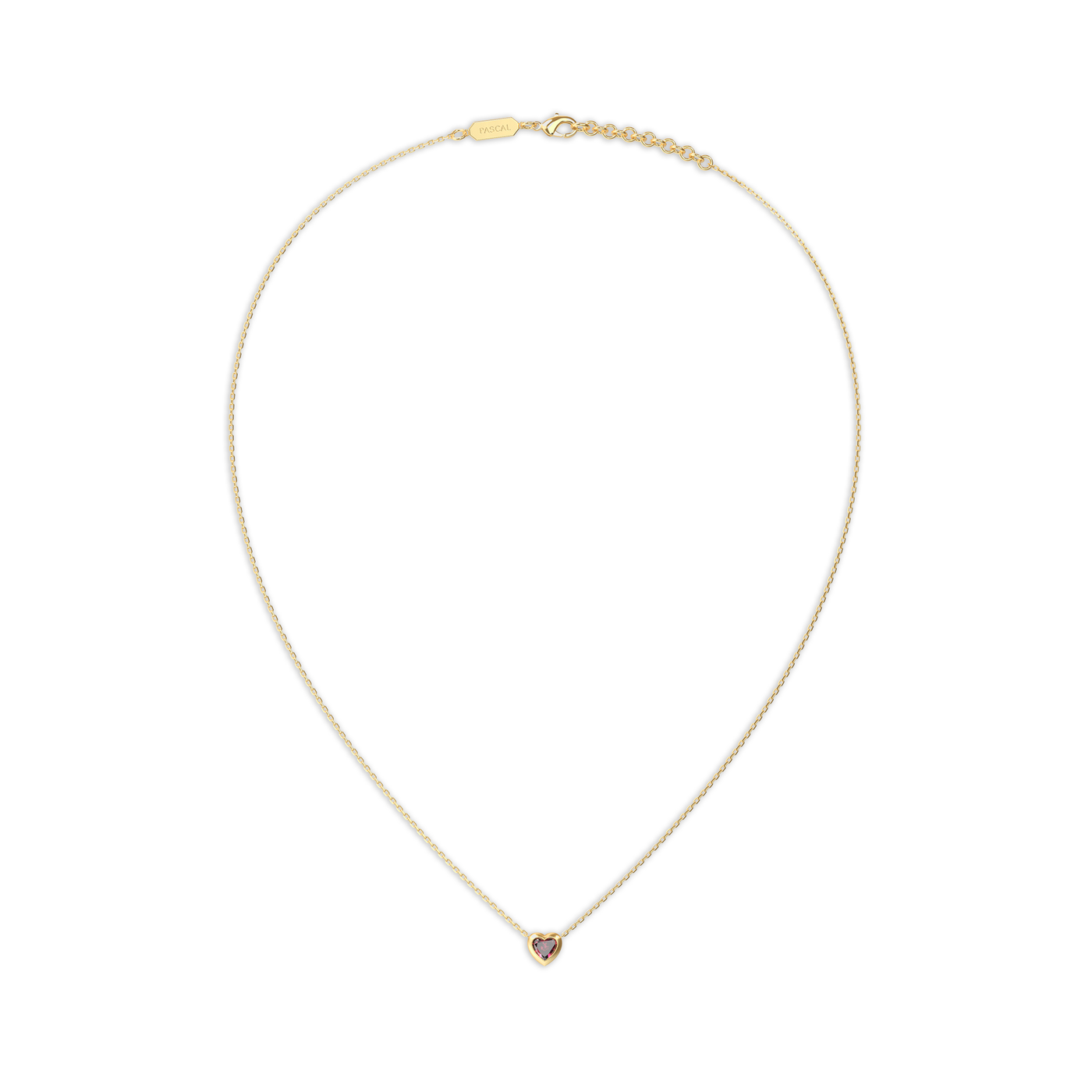 Mini-Herz-Edelstein-Halskette 