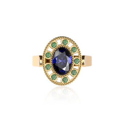 'PASCAL x Dess Dior' Gemstone Cocktail Ring